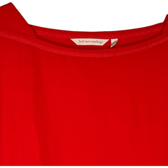 Soft Surroundings Long-Sleeved Lisse Tunic - Red - L - Picture 4 of 10